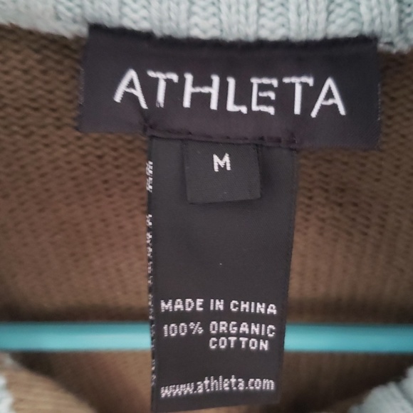 Athleta Sz M full zip sweater flower design - Picture 3 of 8